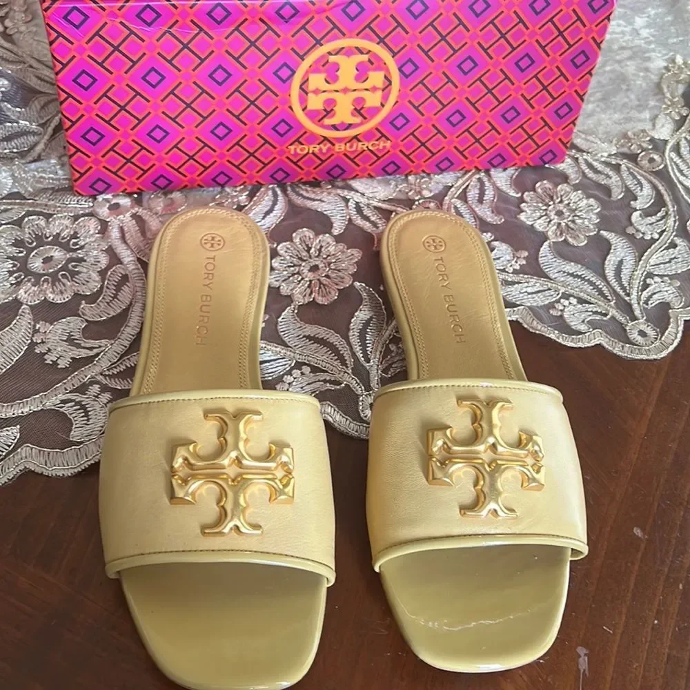 Tory Burch Eleanor leather slide - Picture 1 of 7